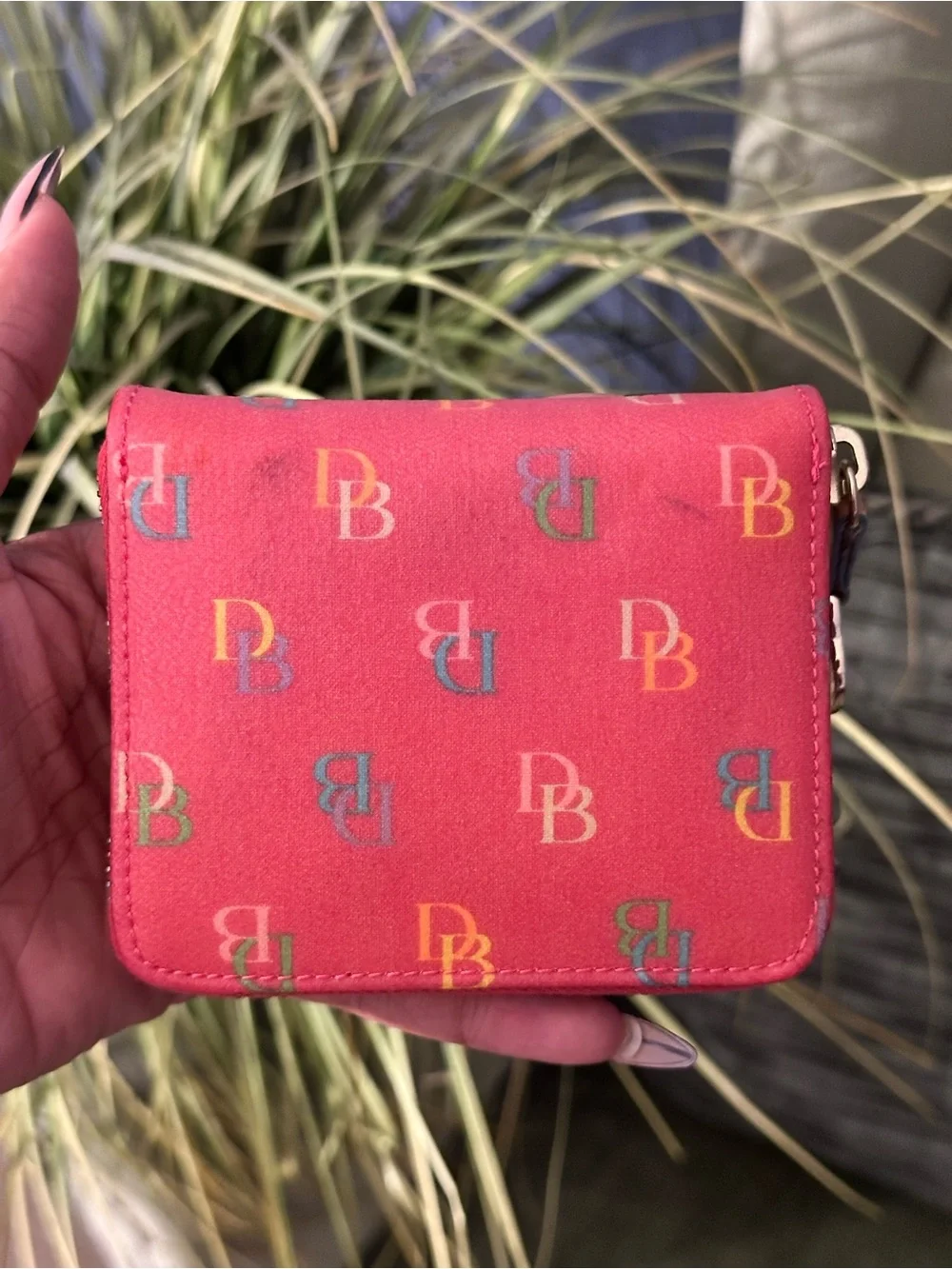 NWT Y2K Dooney & Bourke
Gretta Small Zip Around Wallet in Pink Rainbow Monogram - Picture 2 of 4
